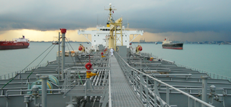 Deck of tanker